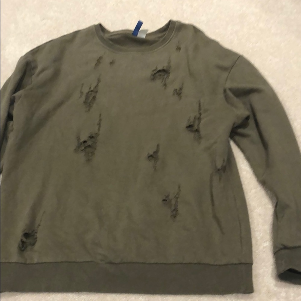Distressed sweatshirt